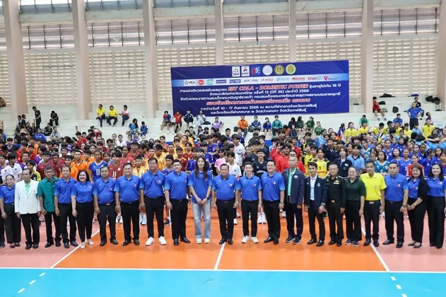 ผู้ว่าราชการจังหวัดกาฬสินธุ์ เปิดการแข่งขันวอลเลย์บอลยุวชน เอสโคล่า รุ่นอายุไม่เกิน ๑๖ ปี