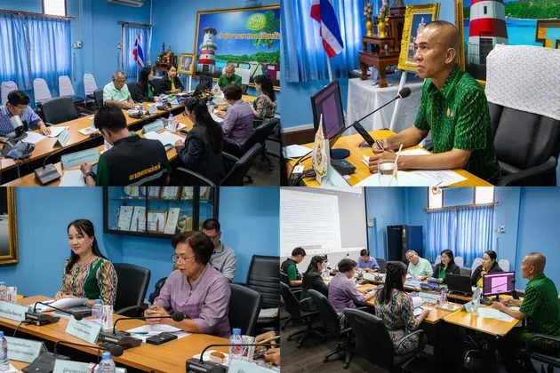 คณะอนุกรรมการพิจารณาเงินกู้กองทุนพัฒนาสหกรณ์จังหวัดตราด ร่วมกันพิจารณาการขอปรับปรุงโครงสร้างหนี้ของสหกรณ์ ๒ แห่ง