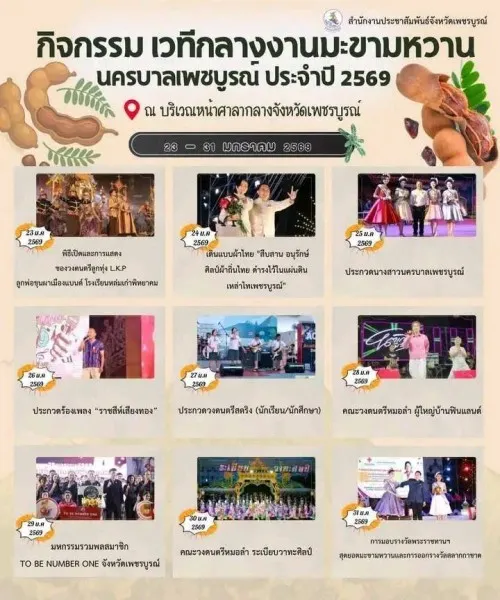 ภาพข่าว เพชรบูรณ์เขย่าเศรษฐกิจ! เปิดมหกรรม มะขามหวานนครบาล ๒๕๖๙ ๙ วัน ๙ คืน ชูของดีถิ่นดังสู่เวทีประเทศ - TIGER NEWS REPORT