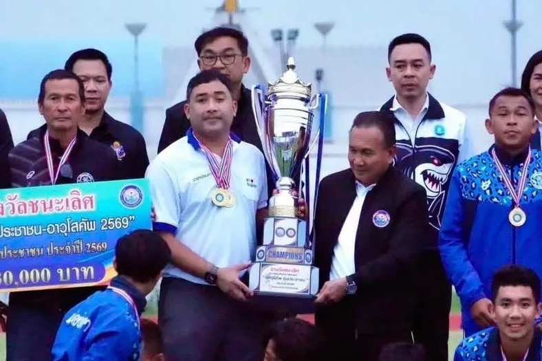 ’สม.วุฒิธร‘ สวมบทกุนซือทีมฟุตบอลเมืองพัทยา คว้าแชมป์ฟุตบอลประชาชนจังหวัดชลบุรี ประจำปี ๒๕๖๙