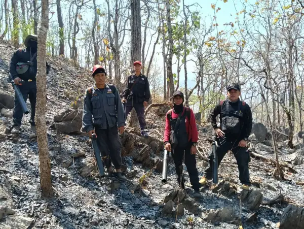 ภาพข่าว ยังดับไม่ได้ไฟป่าขุนแม่ต้อบ - TIGER NEWS REPORT